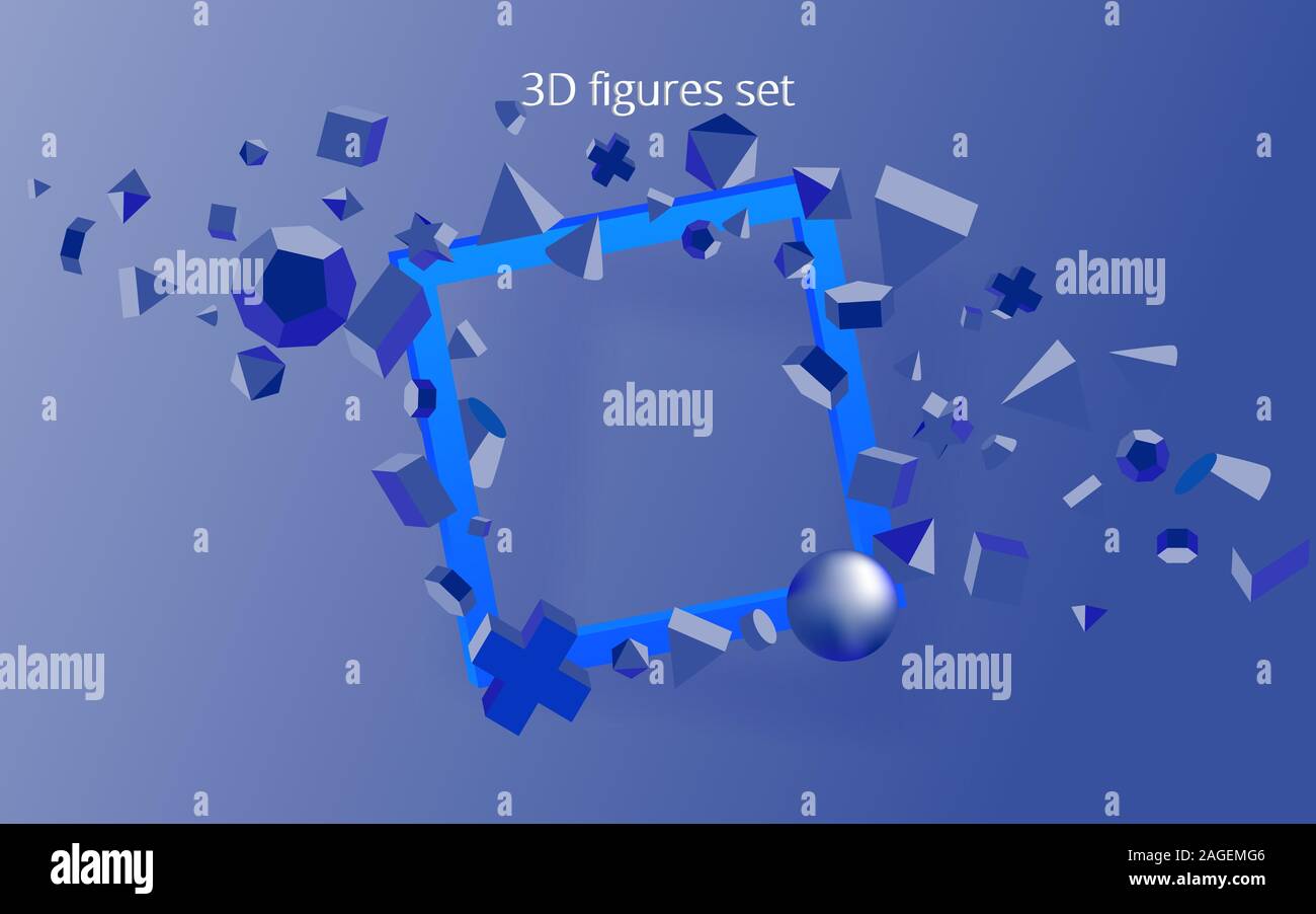3d render realistic primitives Stock Vector Images - Alamy
