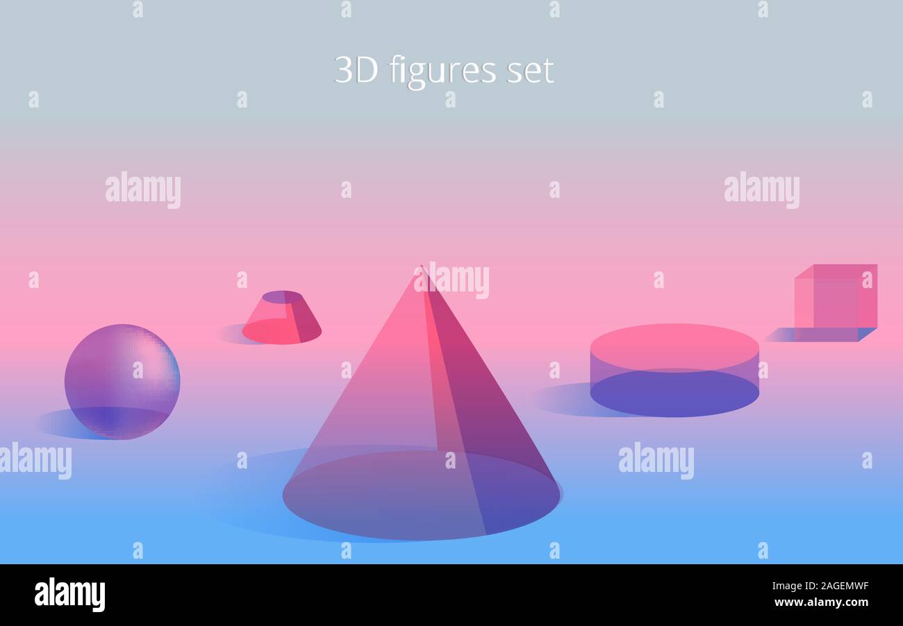 3d render realistic primitives Stock Vector Images - Alamy