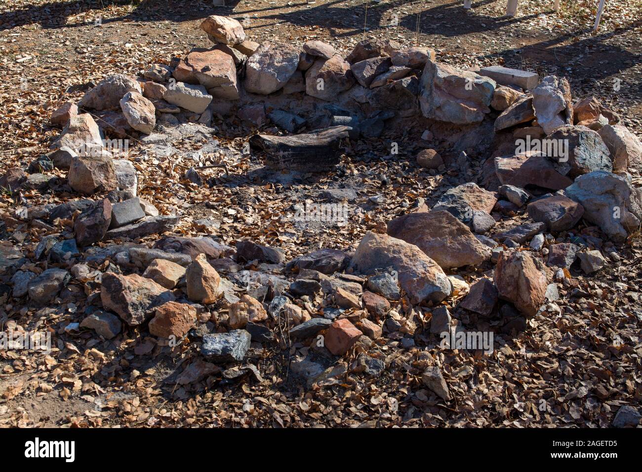Fire Pit Ring Made From Large Rocks Stock Photo 337158001 Alamy