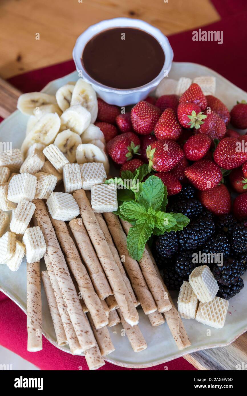 detail of chocolate fondue ingredients Stock Photo Alamy