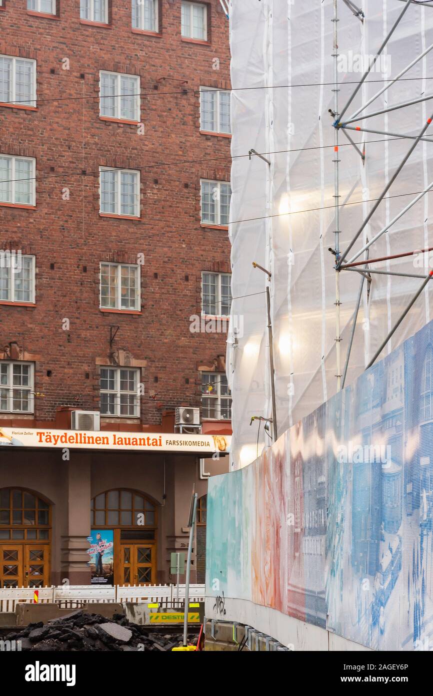 Picture of Old Hakaniemi market hall renovation site in Helsinki Finland Stock ...
