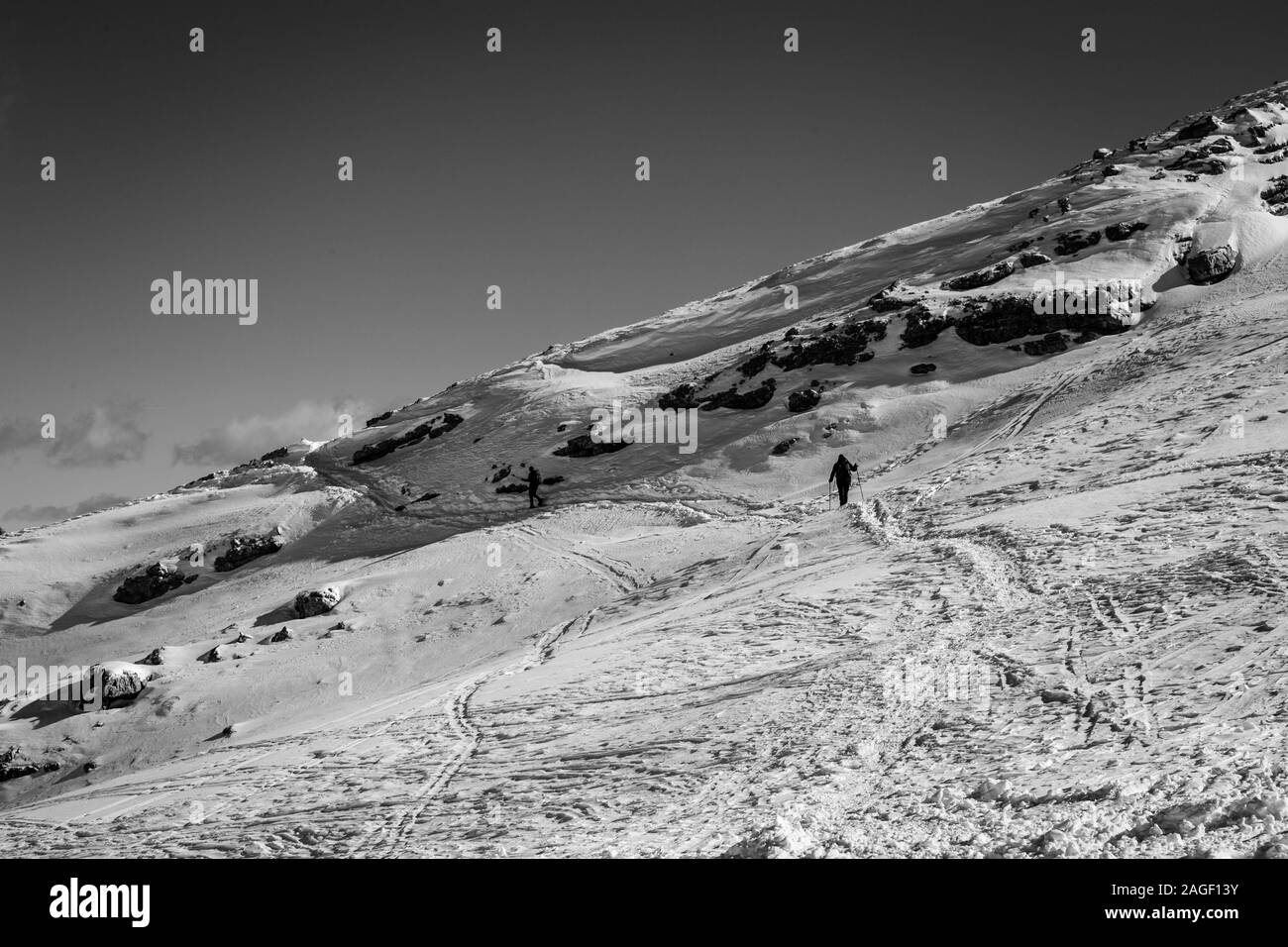Dolomites italy europe panorama Black and White Stock Photos & Images ...