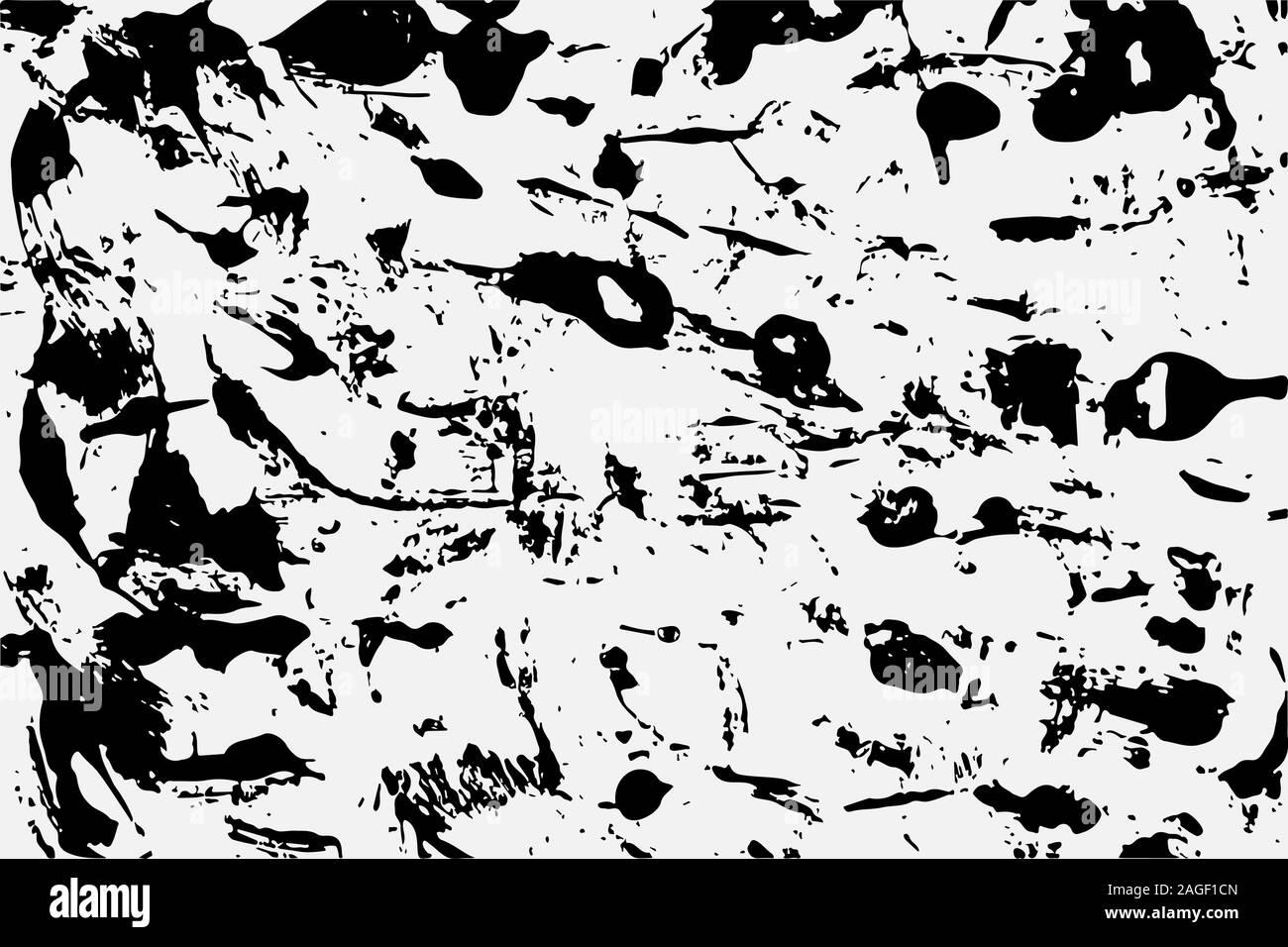 Abstract monochrome image, made with a brush. Stock Vector