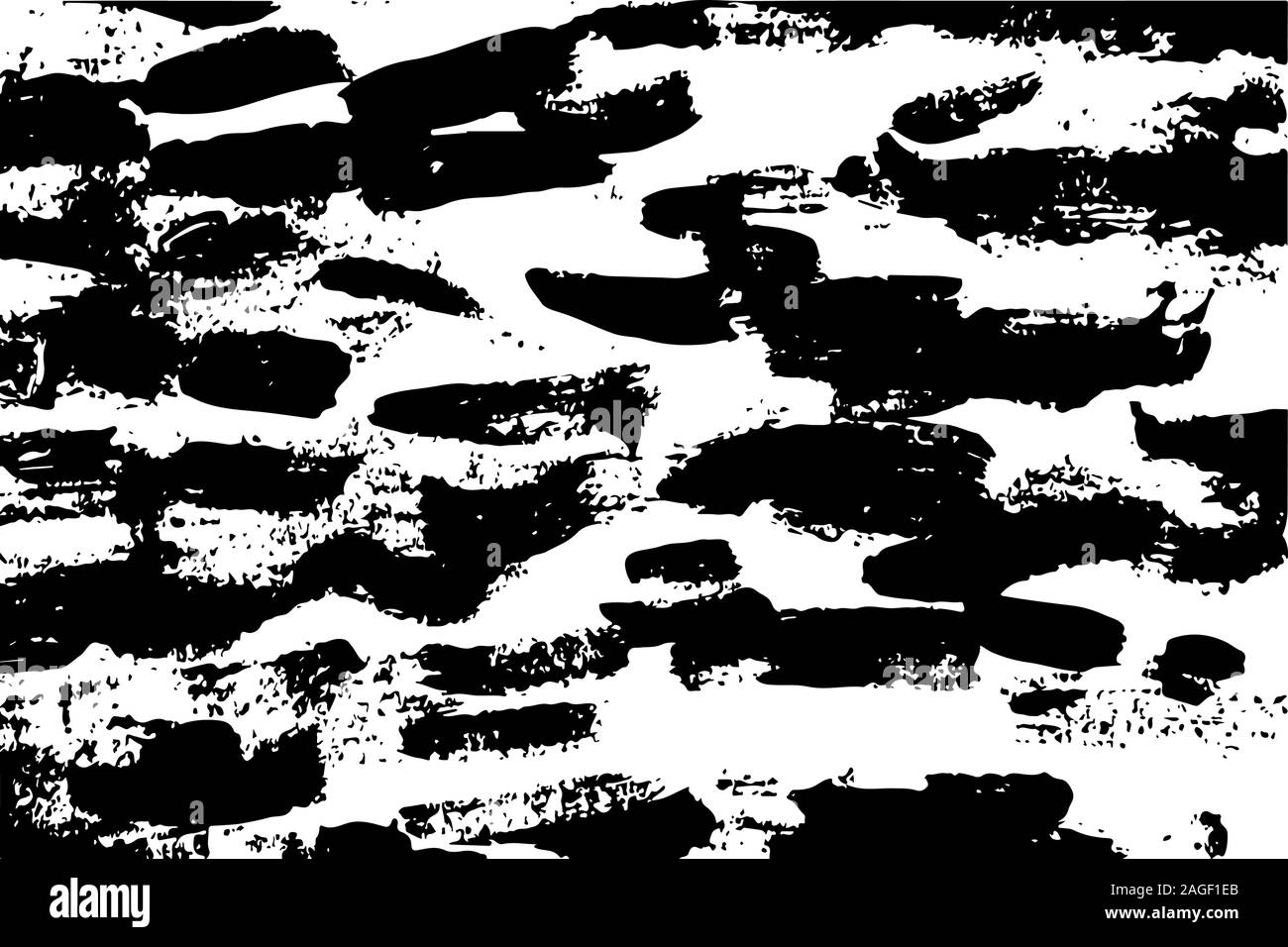 Abstract monochrome image, made with a brush. Stock Vector