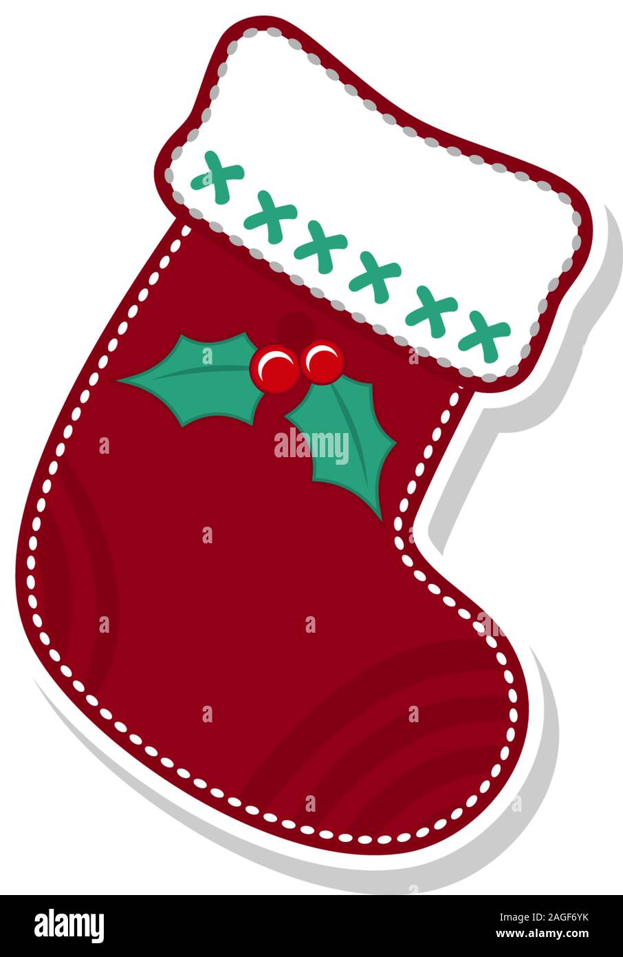 ampersand symbol with red santa's hat and christmas design elements ...