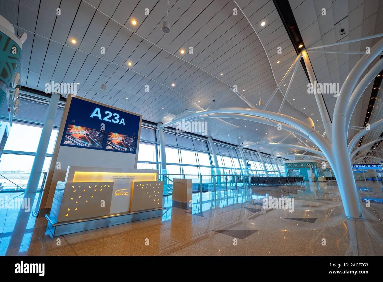 Interior View Of The Brand New Terminal 1 At The King Abdulaziz