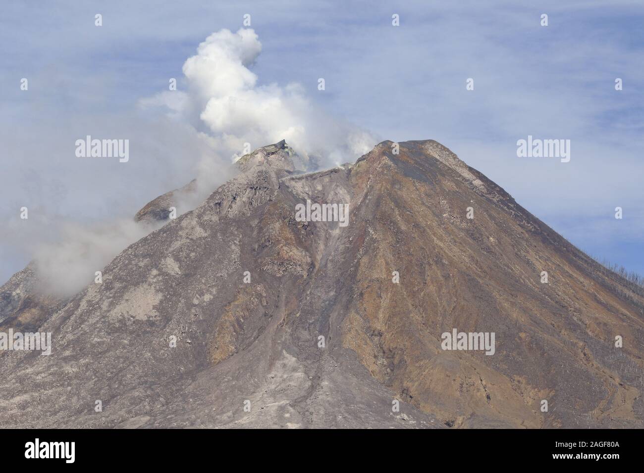 Sinabung volcano in Sumatra Stock Photo
