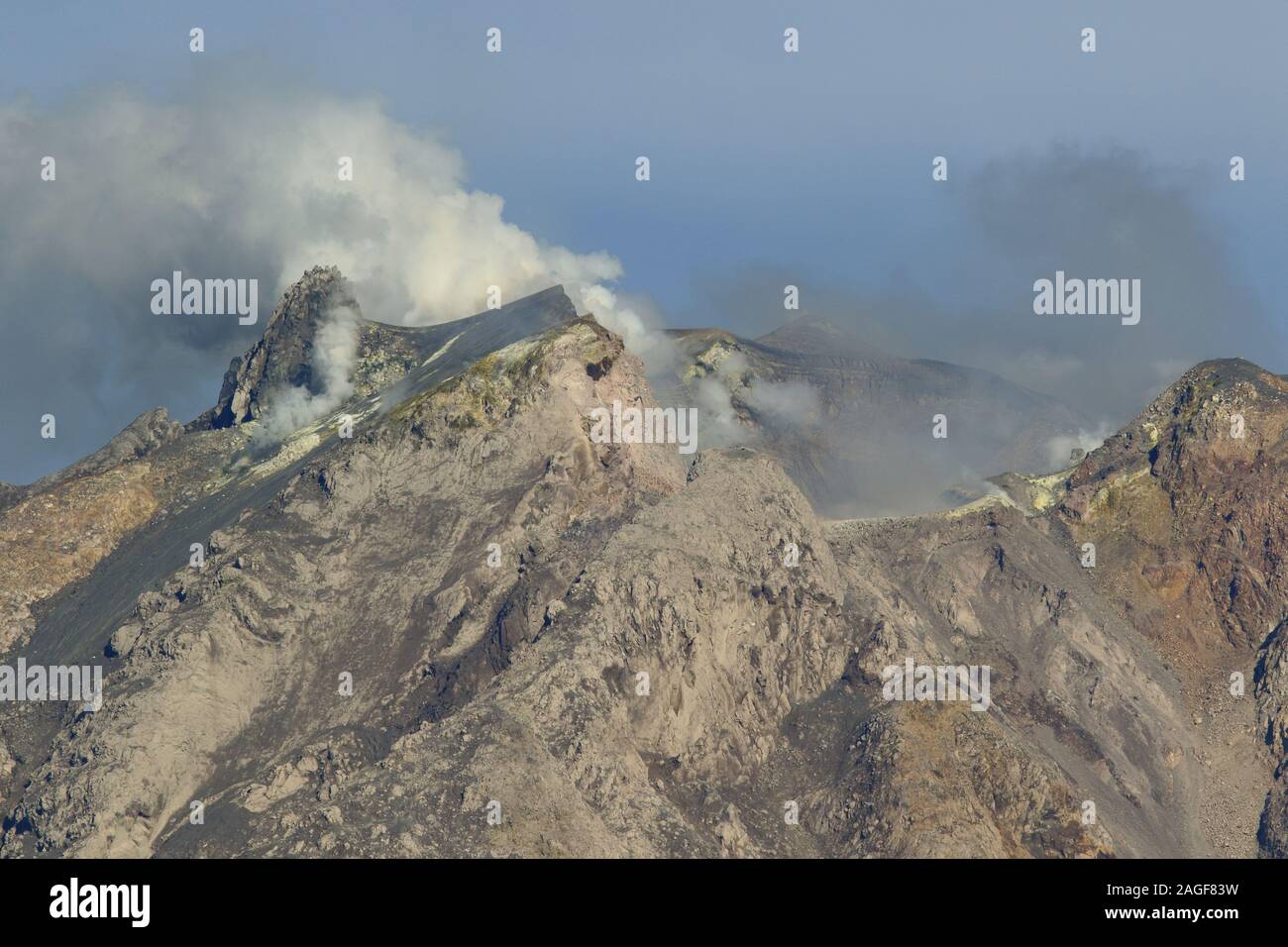Sinabung volcano in Sumatra Stock Photo