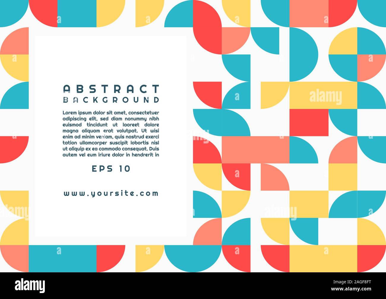 Abstract background art geometric circle shape design colorful bright ...