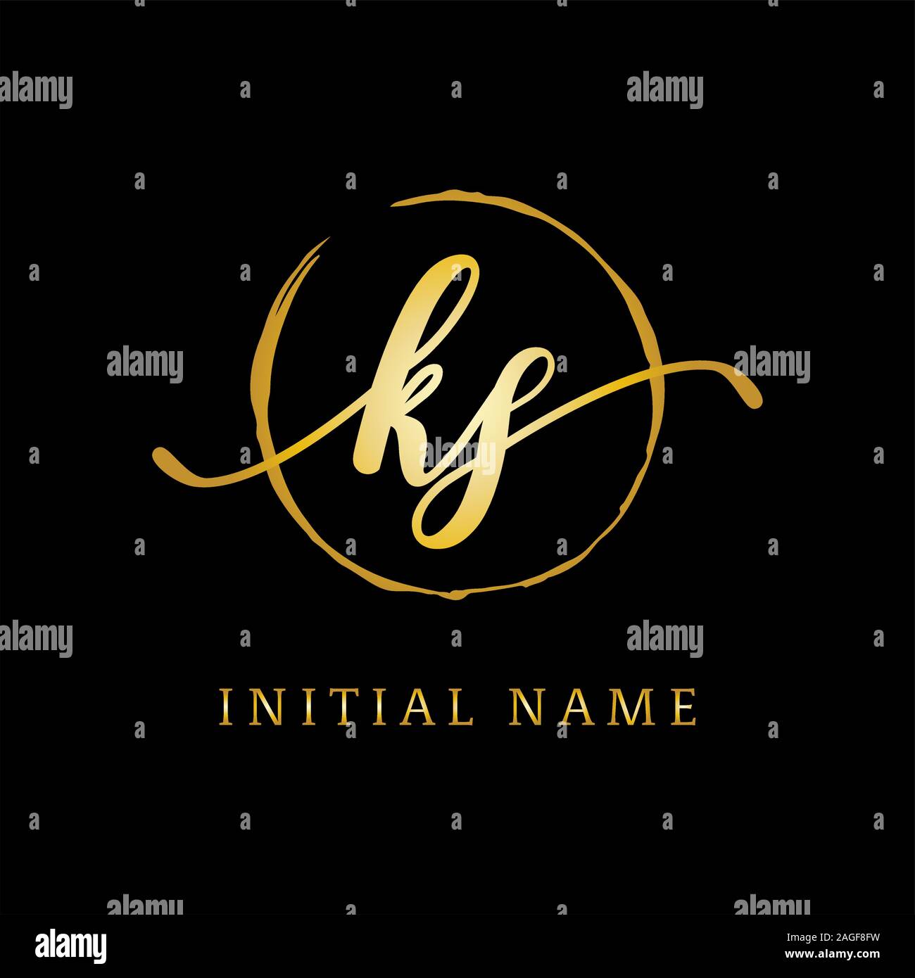 KS beauty logo inspiration, luxury logo design, initial logo name Stock Vector