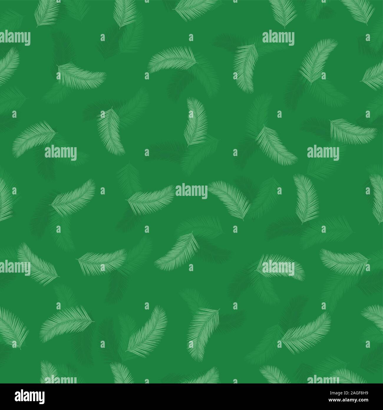 Green tropical leaf plants seamless vector pattern. Abstract exotic ...