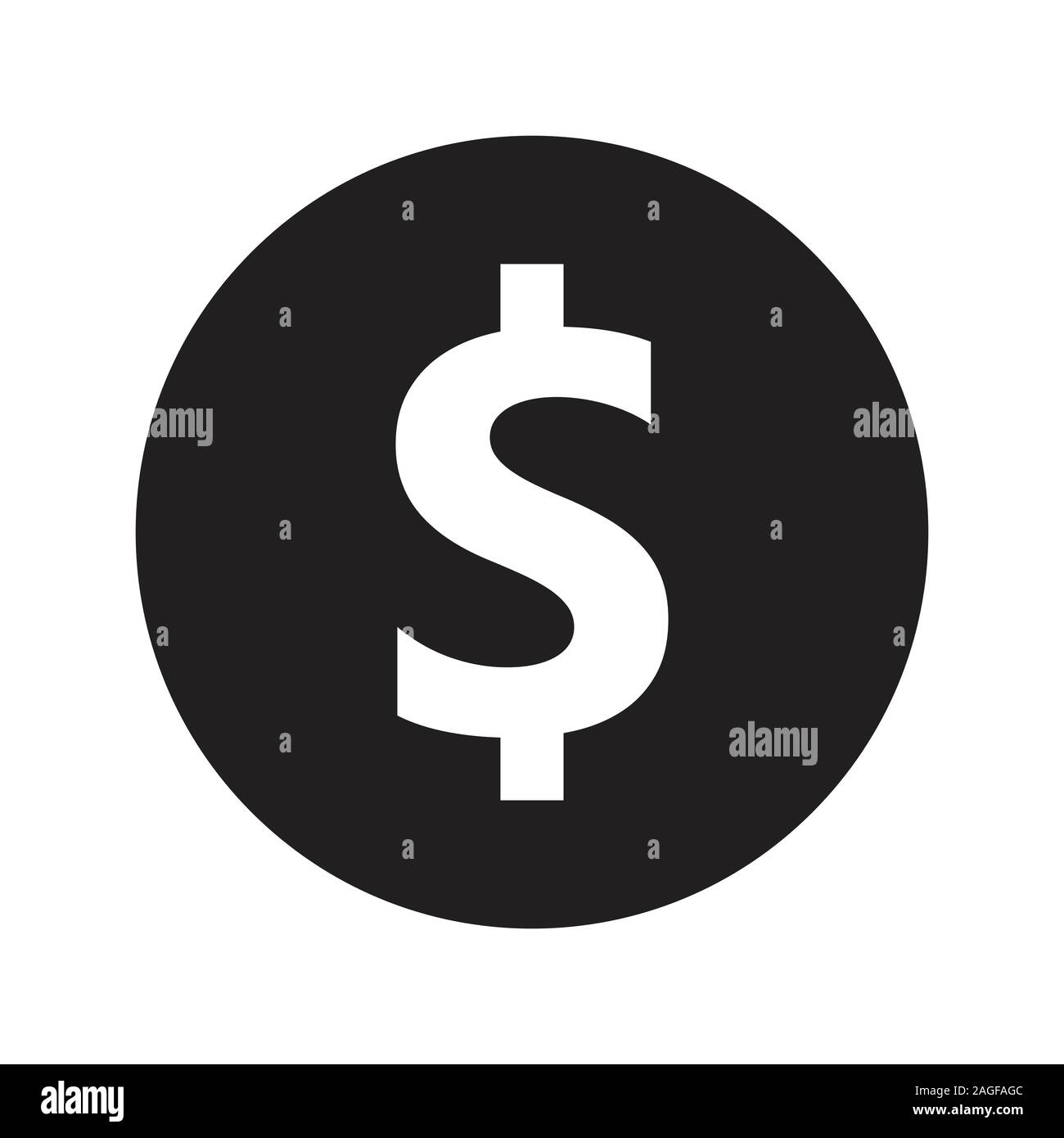 black vector icon, money symbol, money dollar symbol, Money icon. Black dollar cash isolated on