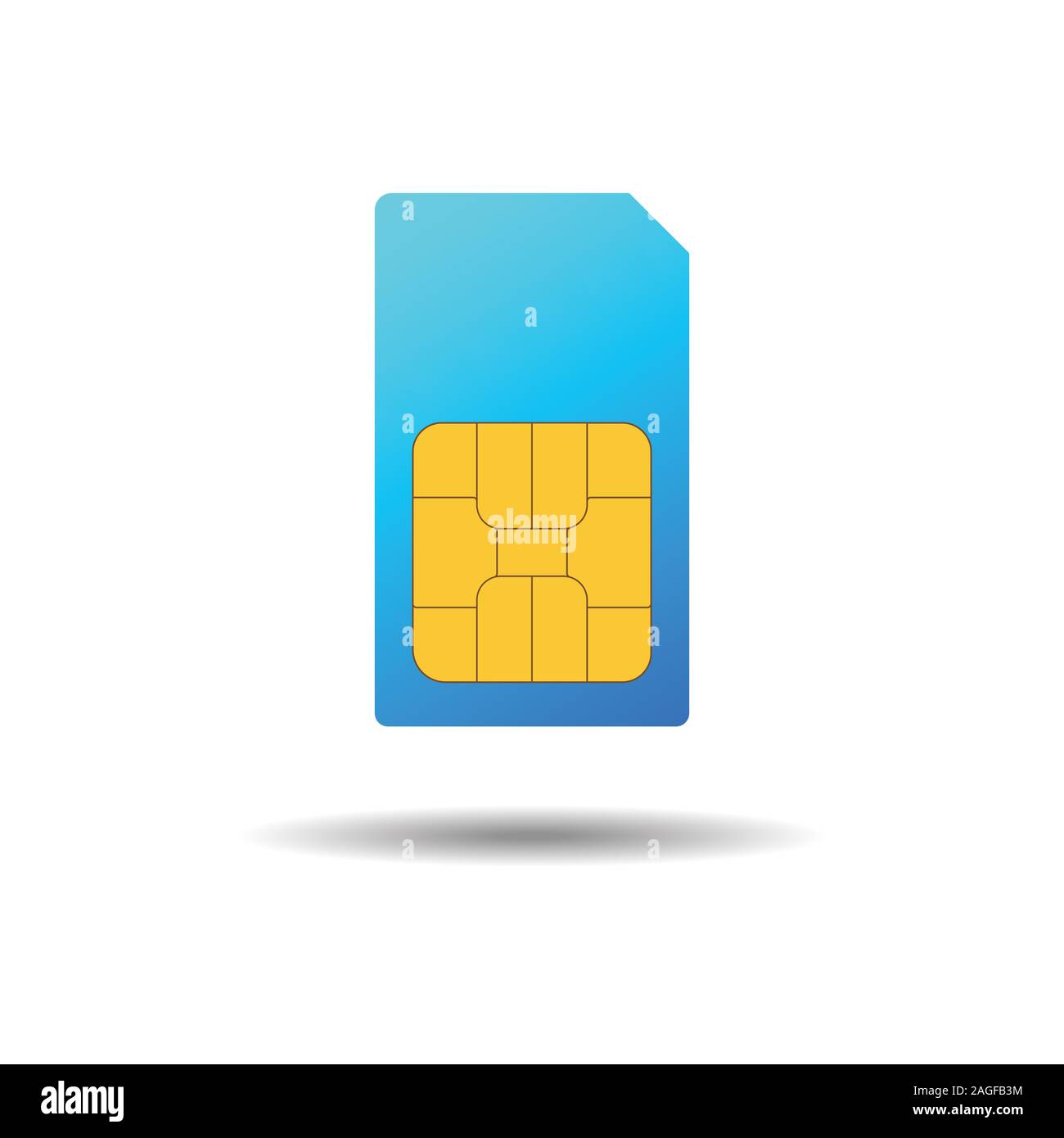 Sim Card. Mobile telecommunications technology symbol. Vector stock illustration.eps 10 Stock Vector