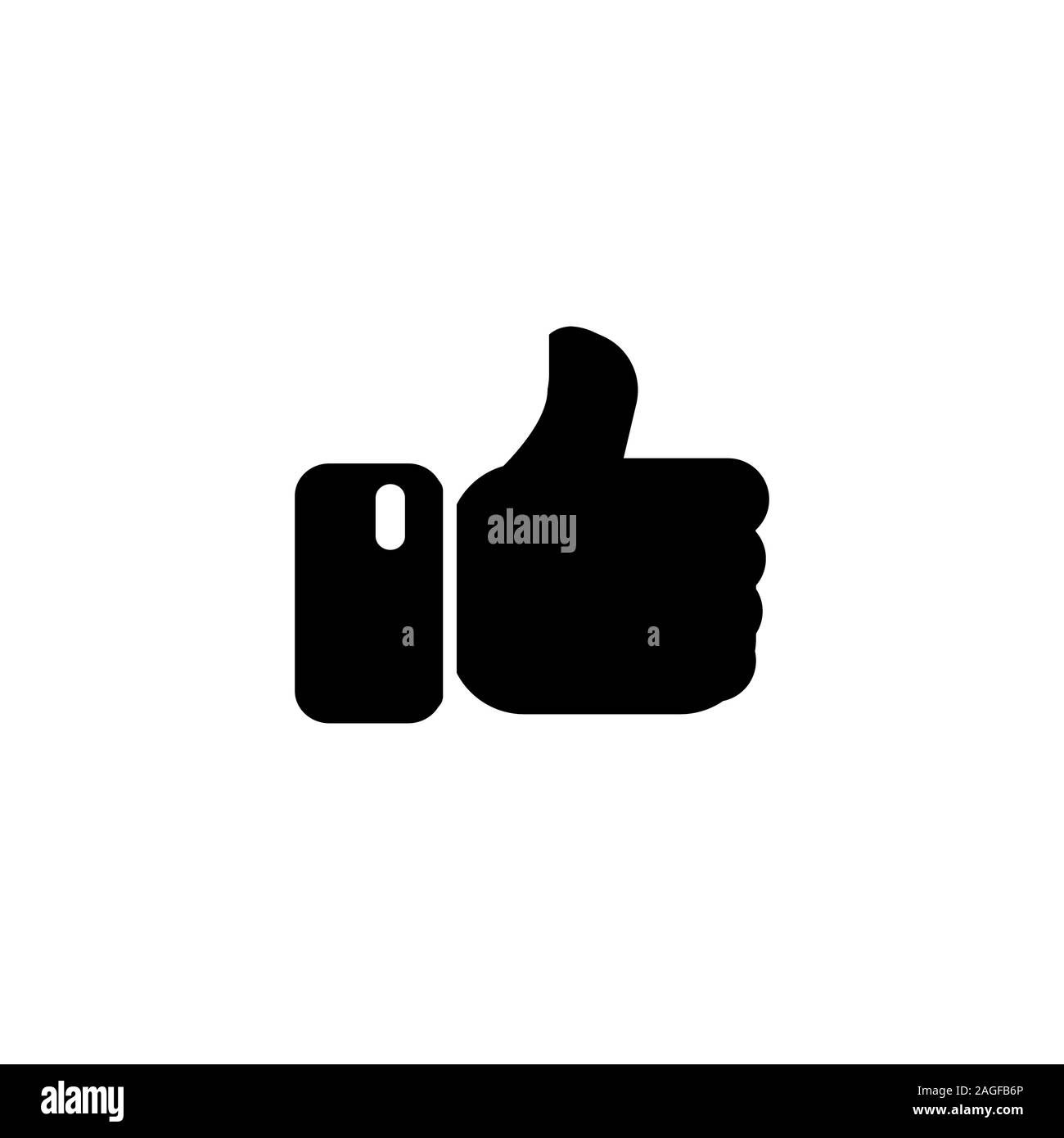 like icon. Thumbs up icon flat design vector. eps 10 Stock Vector Image ...