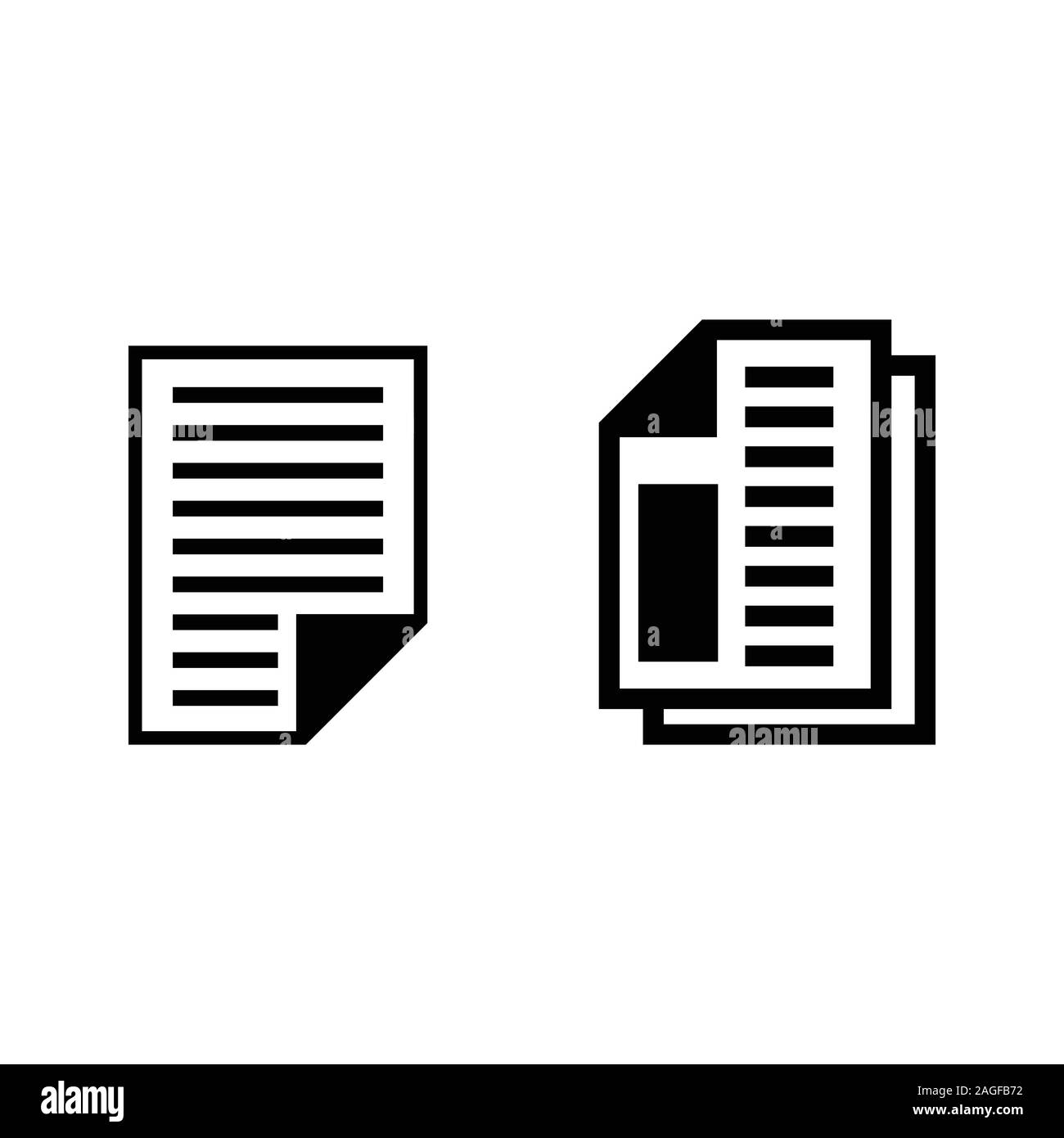 business paper icons. eps 10 Stock Vector