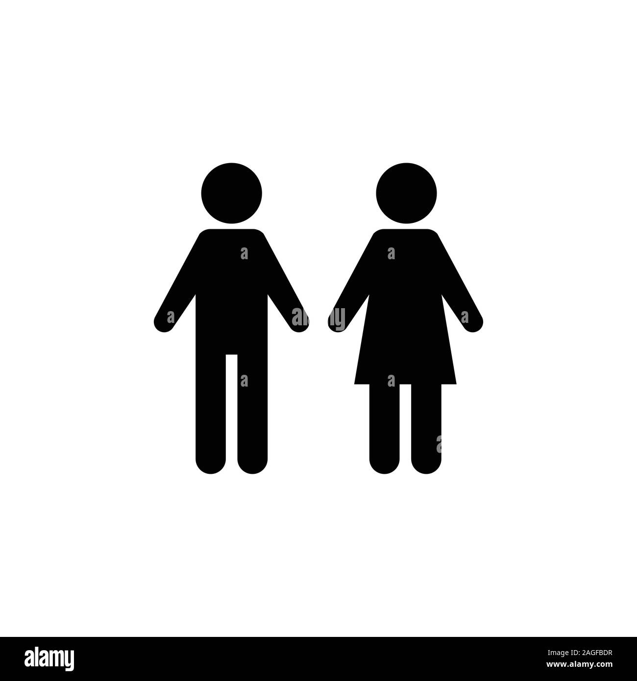 man and woman icon. flat stock illustration Stock Vector Image & Art ...