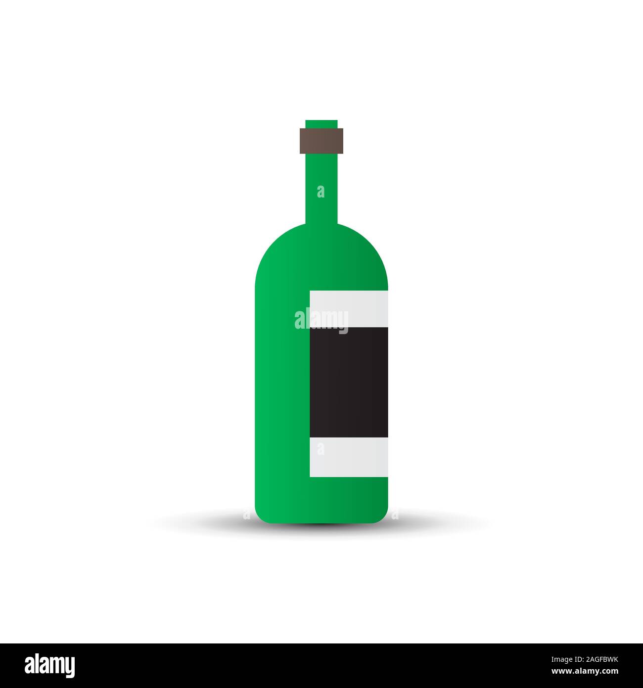 wine bottles on white background, icon vector illustration for web and app Stock Vector