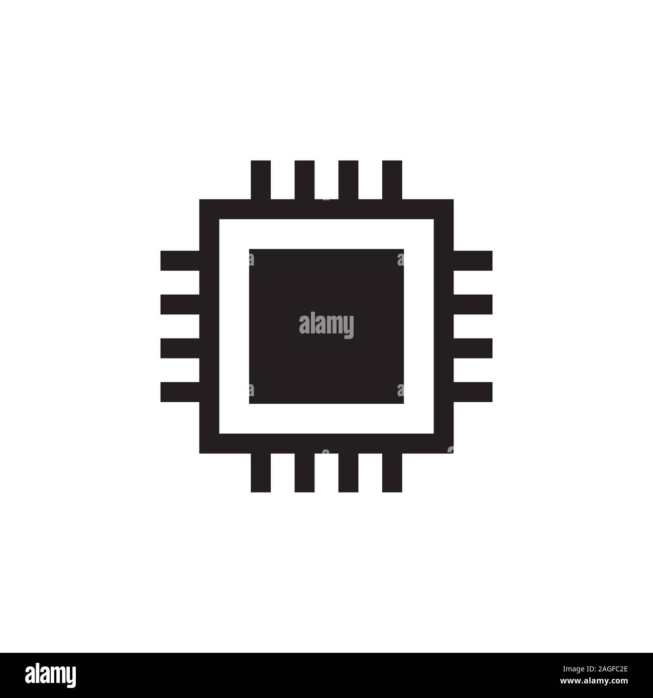 cpu icon computer digital. chip vector icon illustration. eps 10 Stock Vector