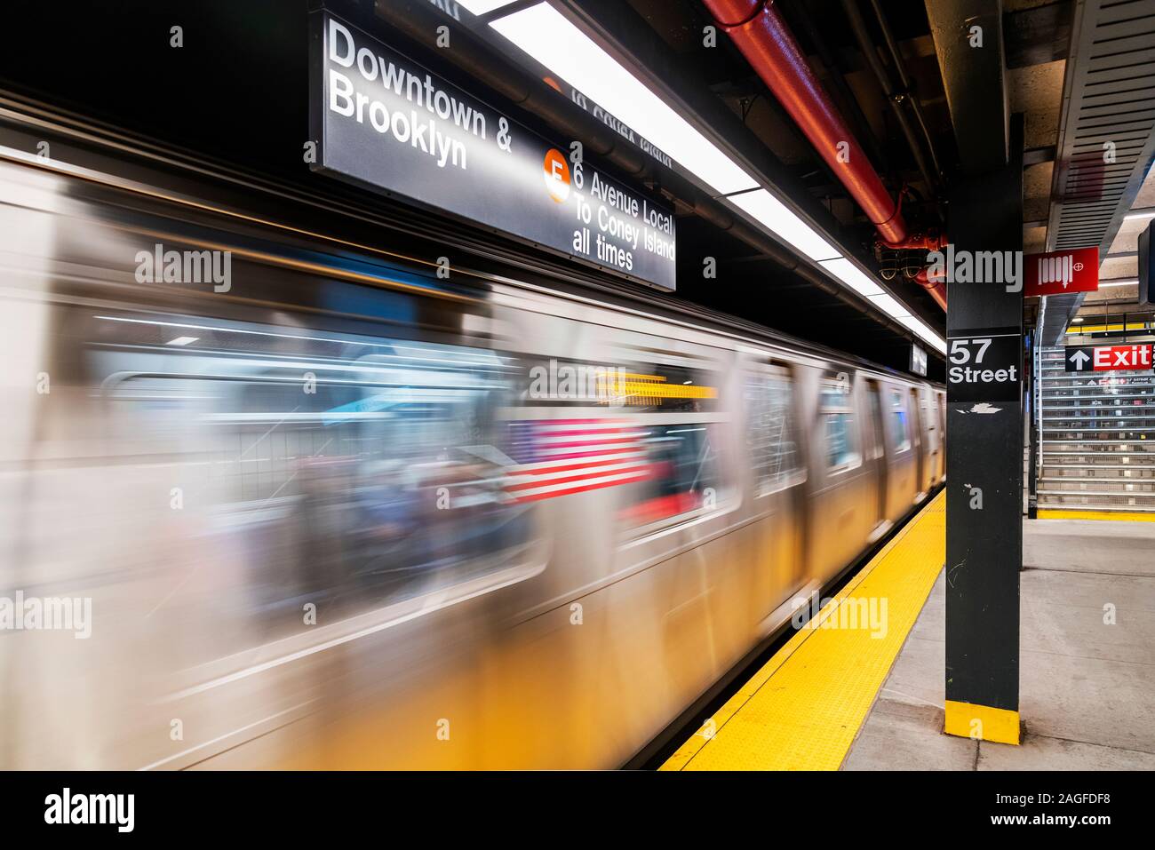 Subway station, Manhattan, New York, USA Stock Photo