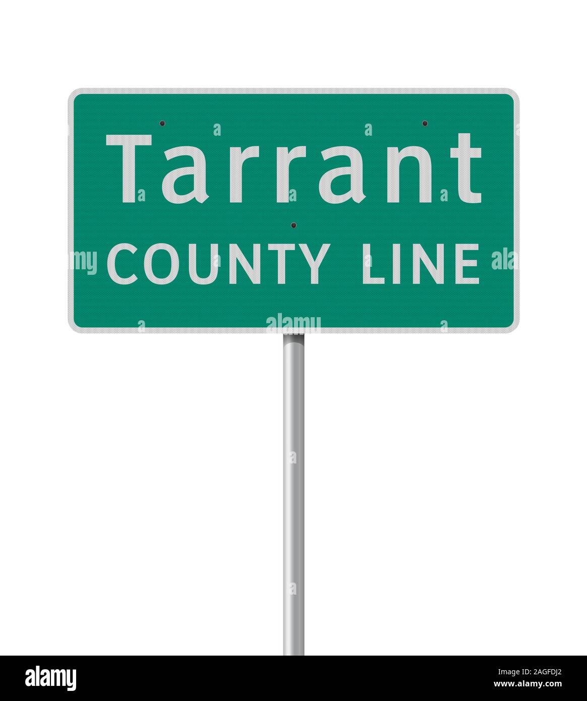 Vector illustration of the Tarrant County Line green road sign Stock ...