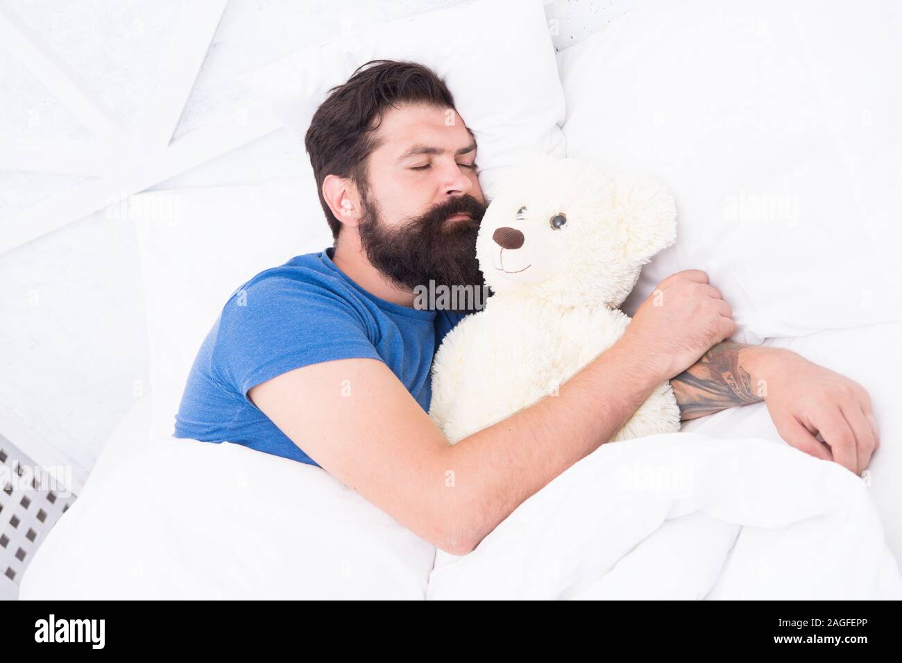 hugging soft toys to sleep