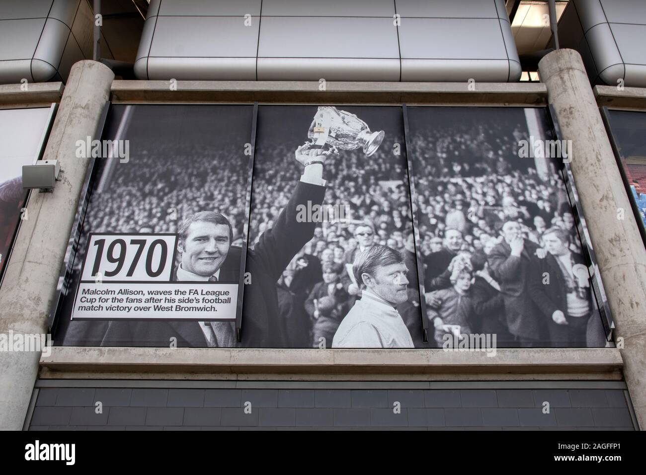 Billboard Year 1970 At The Manchester Stadium At Manchester England 2019 Stock Photo