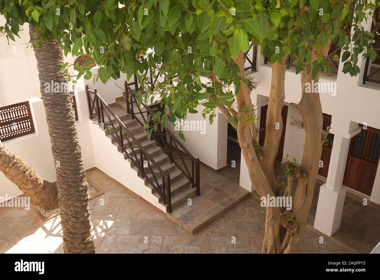 Courtyard of the Kumar House, on Muharraq’s pearling trail and part of the Sheikh Ibrahim Bin Mohammed Al Khalifa Centre for Culture and Research Stock Photo
