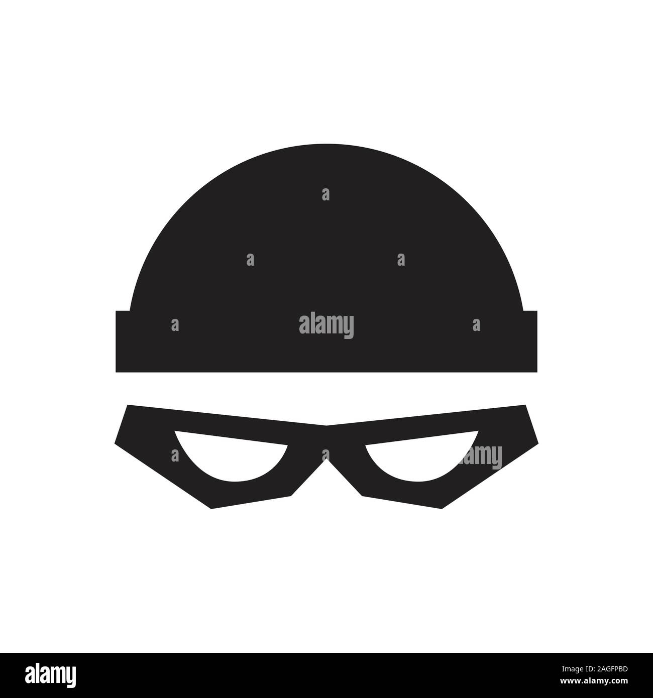 Thief with cap icon. Isolated Vector Illustration Stock Vector