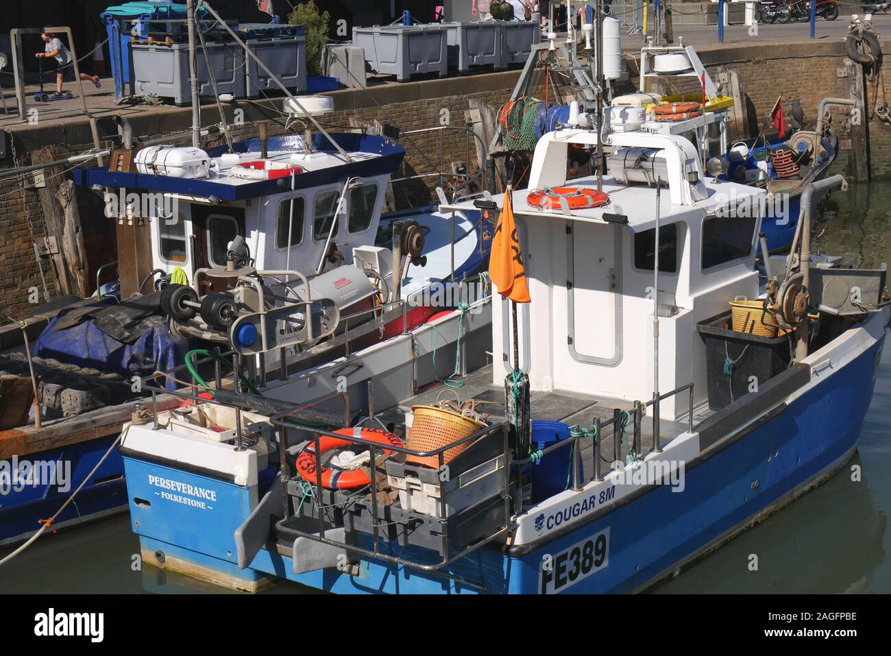 Fishing Boats Whitstable Harbour Kent England Uk Stock Photo Alamy