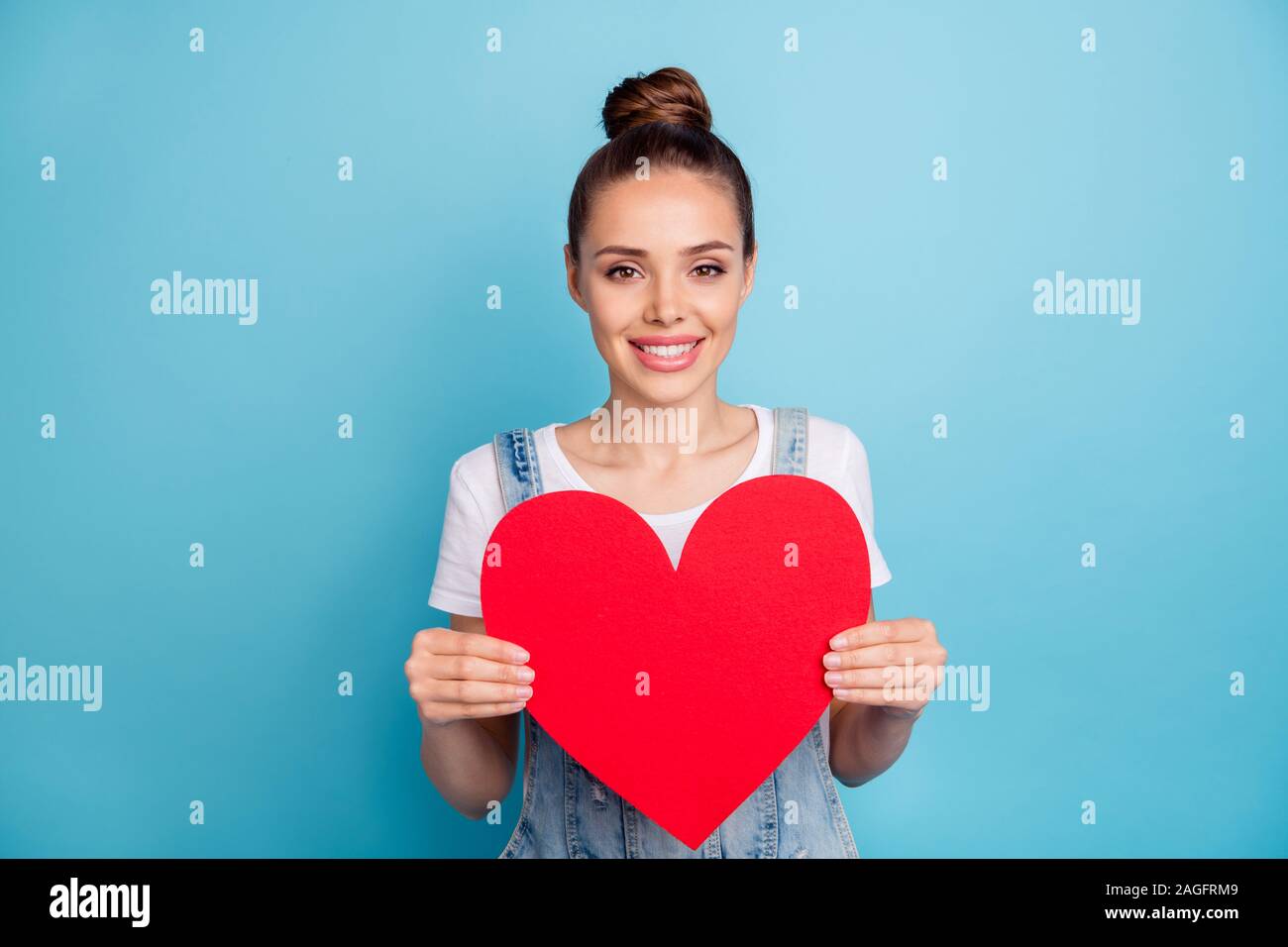 paper heart denim overalls