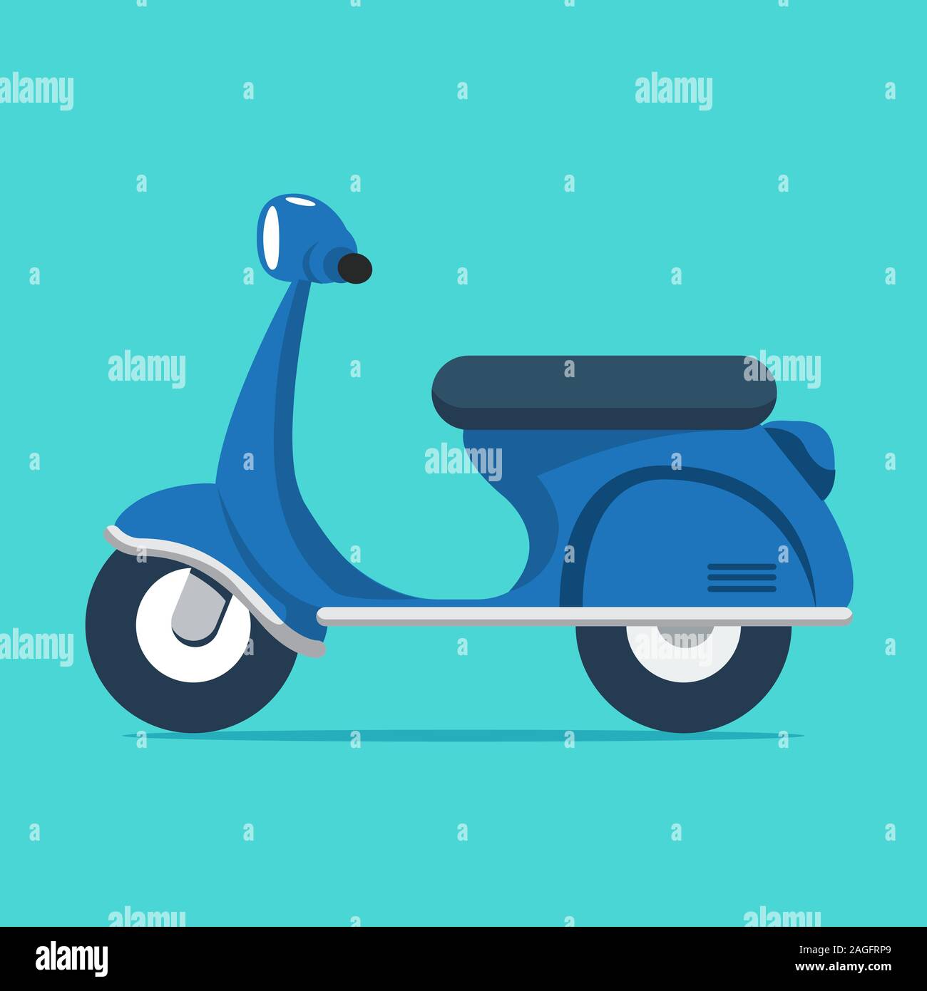 The Blue scooter. Isolated Vector Illustration Stock Vector