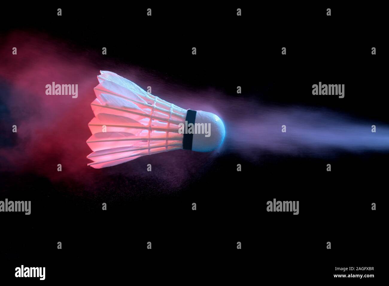 Badminton racket and shuttlecock in motion , shuttlecock sport Stock Photo Alamy