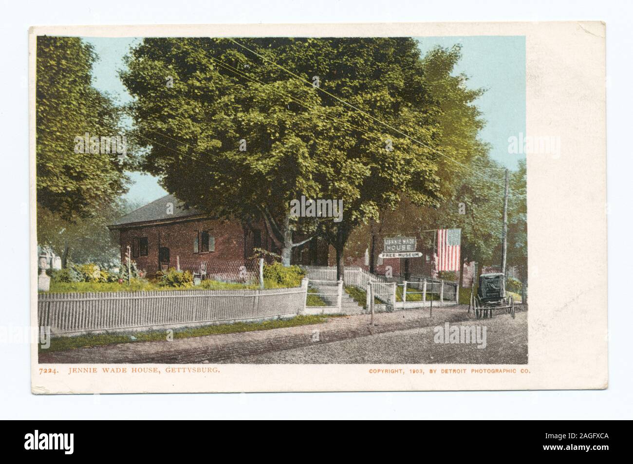 Postcard series number: 7224 1903-1904.; Jenny Wade House, Gettysburg, Pa. Stock Photo