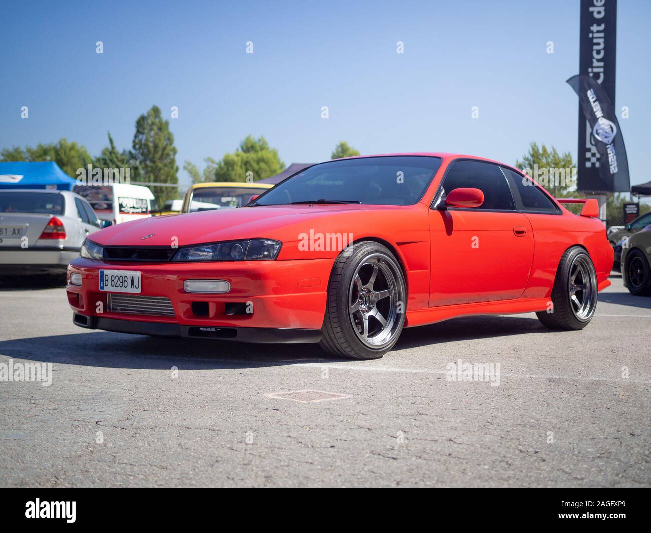 MONTMELO, SPAIN-SEPTEMBER 29, 2019: 1993 Nissan Silvia (Nissan 200SX facelift model) (S14a) (aka Nissan 200SX or Nissan 240SX) Stock Photo