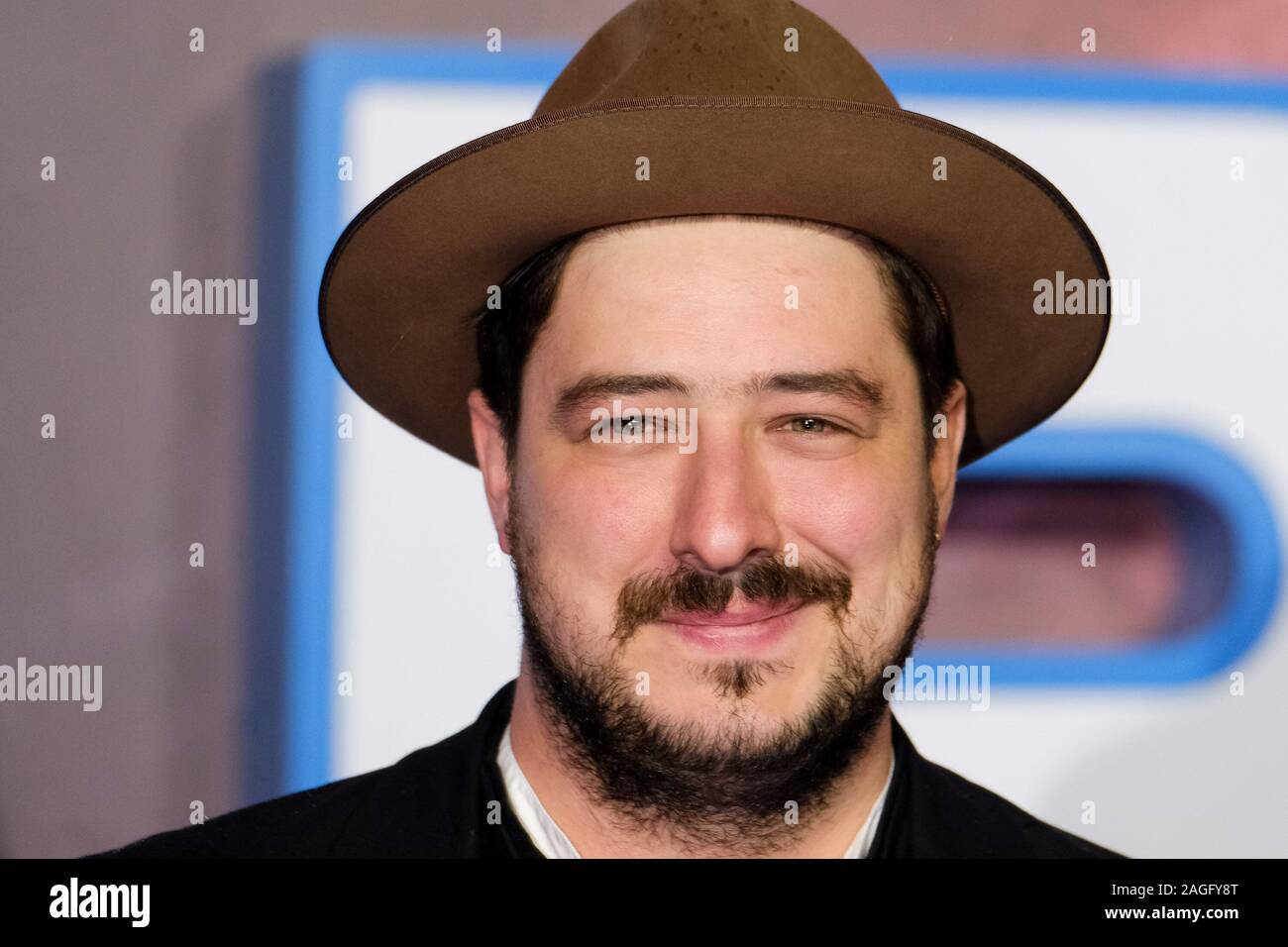 Cineworld Leicester Square, London, UK. 18 December 2019.  Marcus Mumford poses at European Premier of Star Wars: The Rise of Skywalker. . Picture by Julie Edwards./Alamy Live News Stock Photo