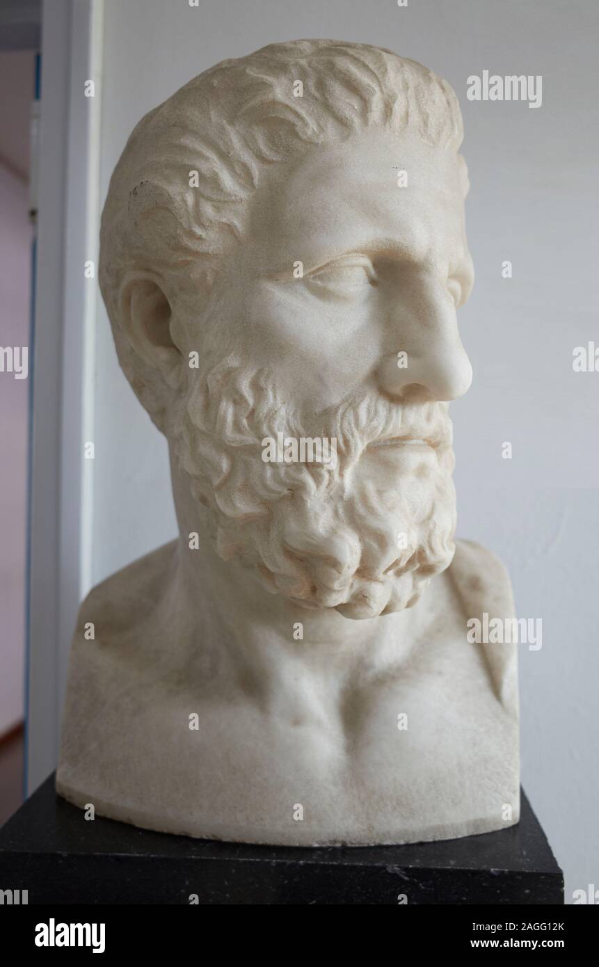 Hippocrates statue at Athens Greece Stock Photo