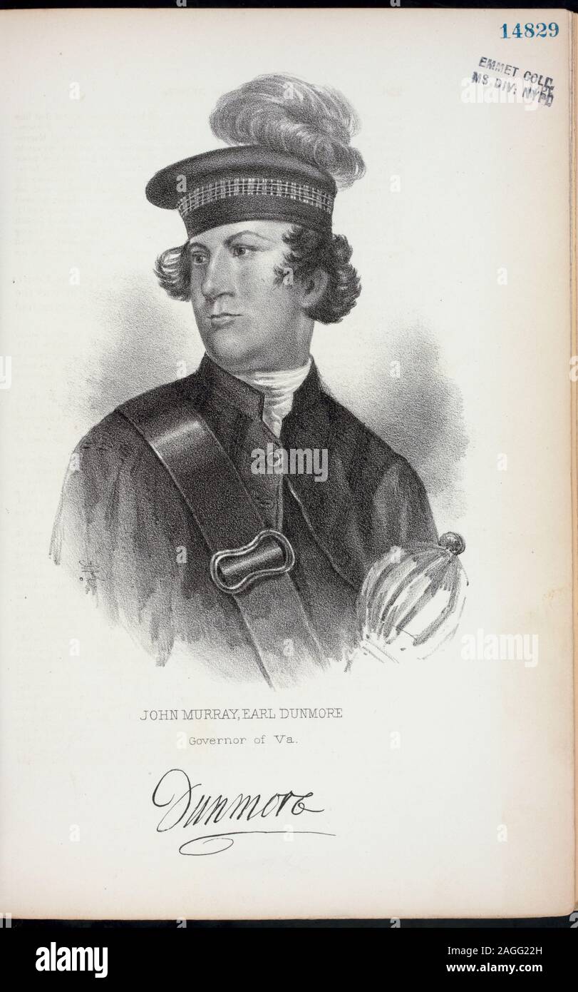 EM14829; John Murray, Earl Dunmore, Governor of Va Stock Photo Alamy