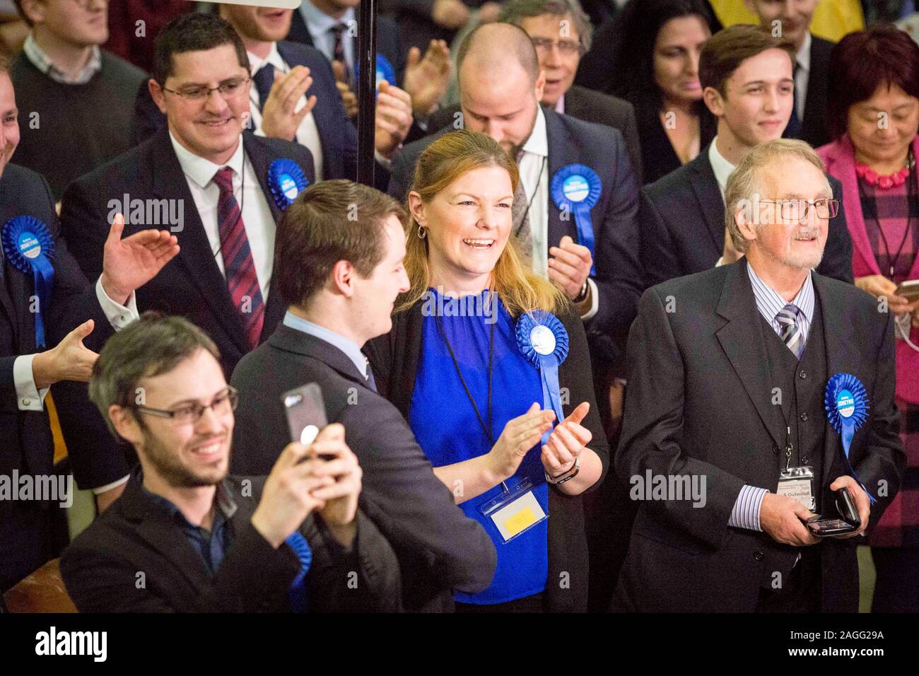 Picture by Chris Bull   13/12/19 General Election 2019 count and results at Leeds Arena.   www.chrisbullphotographer.com Stock Photo