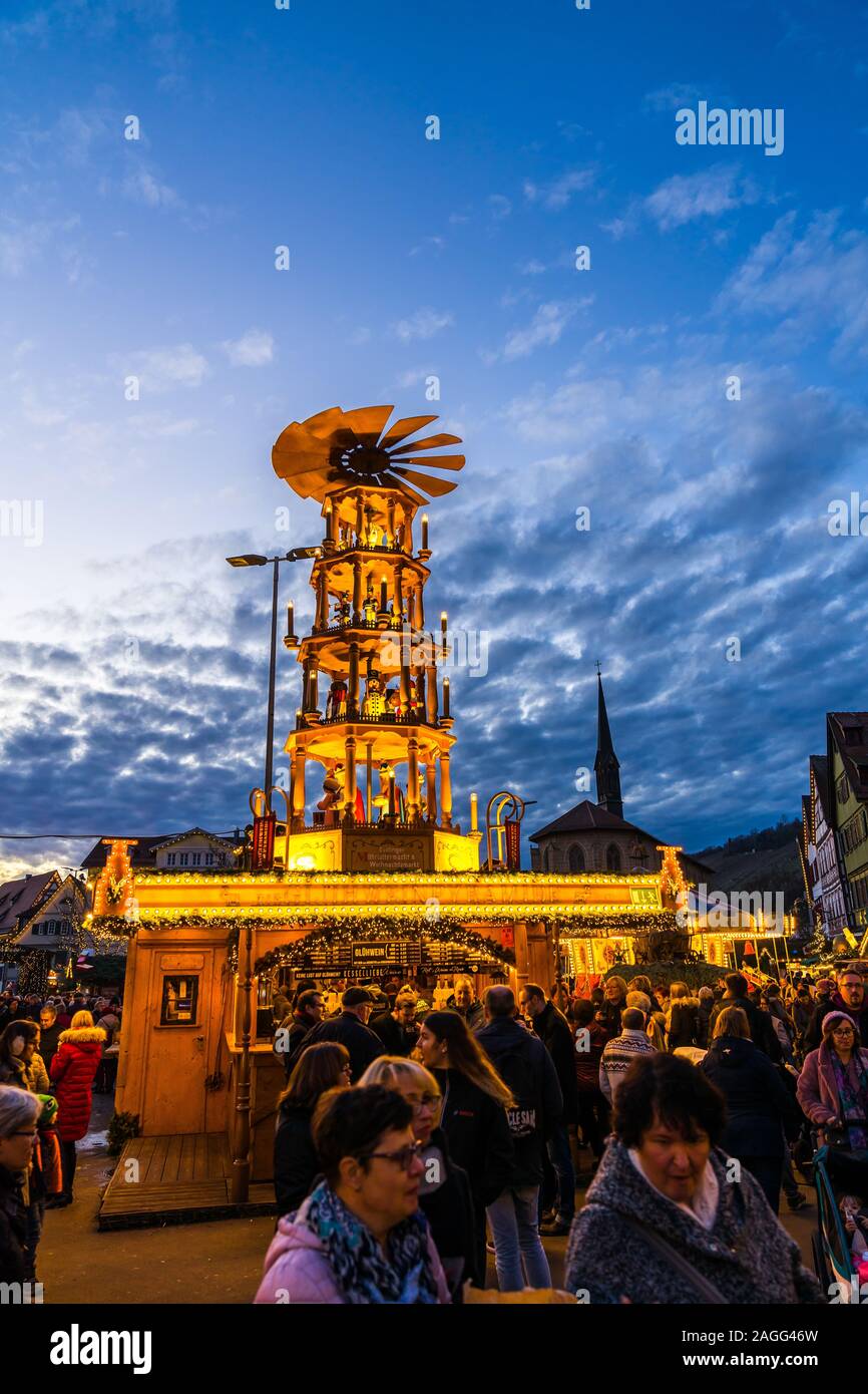 Esslingen am neckar, Germany, December 17, 2019, Medieval christmas