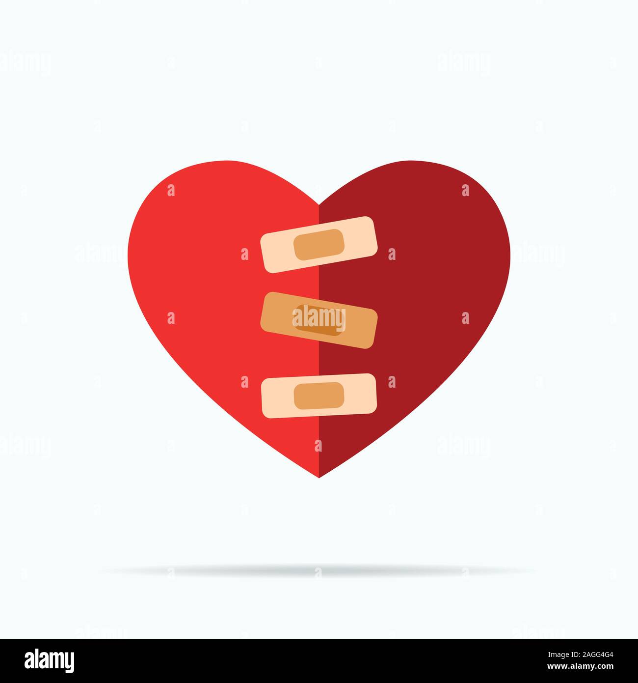 Broken heart with bandage hi-res stock photography and images - Alamy