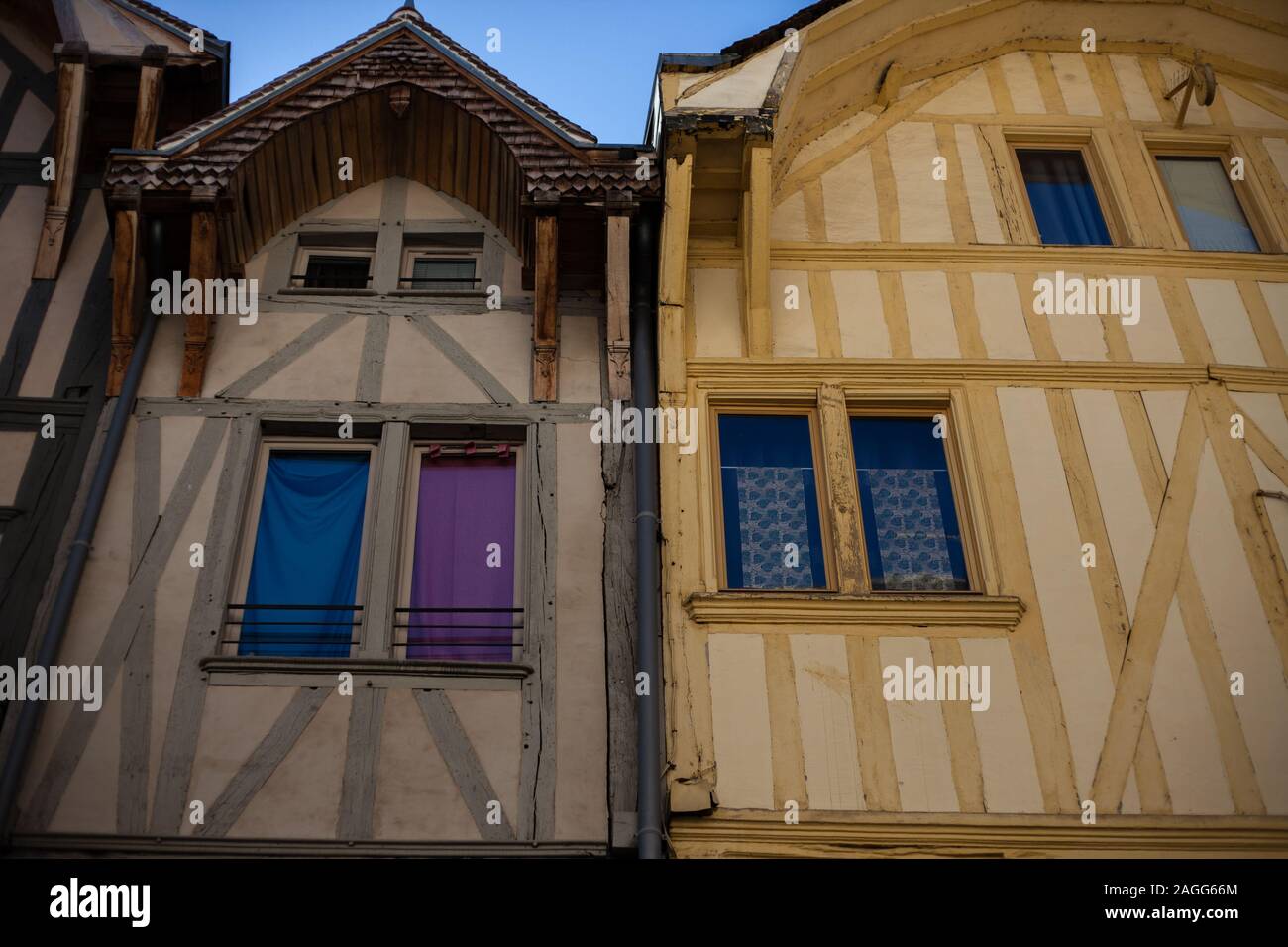 Troyes France, Campaign region medieval architecture, Details Stock Photo