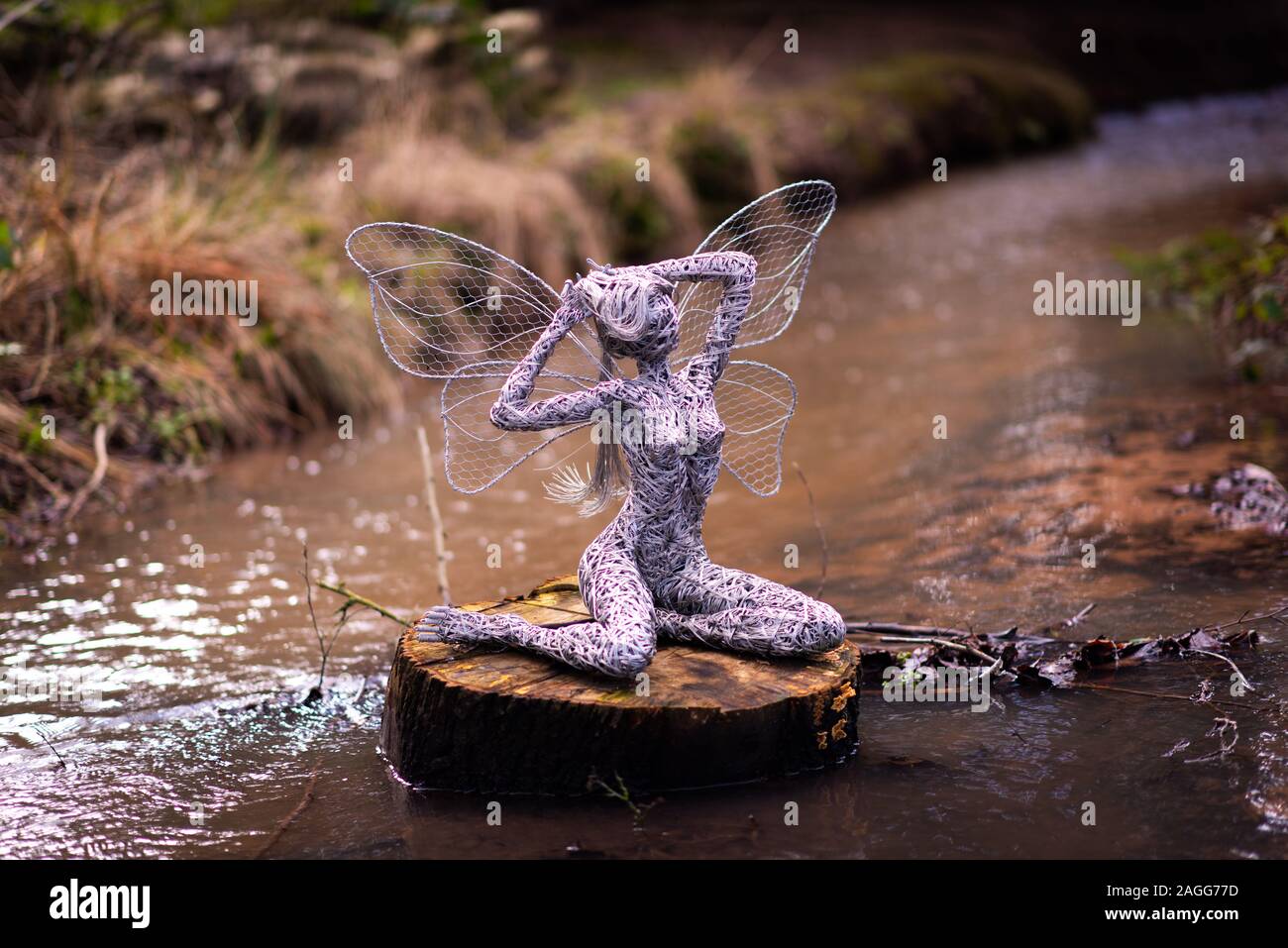 The famous wire sculpture fairies at the Trentham garden's estate in