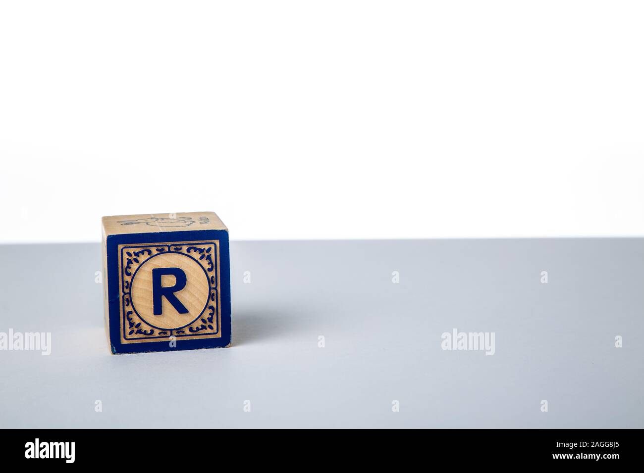 Childrens Wooden Alphabet Block Showing the Letter R Stock Photo - Alamy