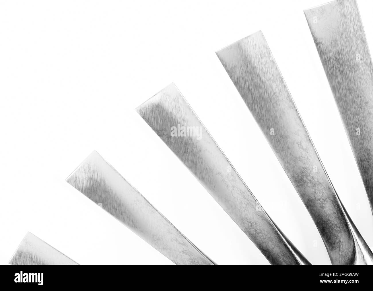Turbine blades close up. 3d illustration. Stock Photo