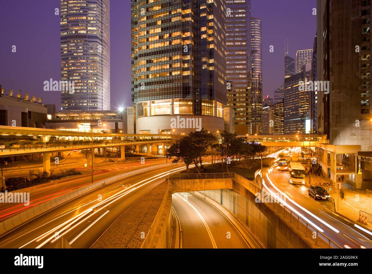 Skyline of office buildings at Connaught Road, Chung Wan (central