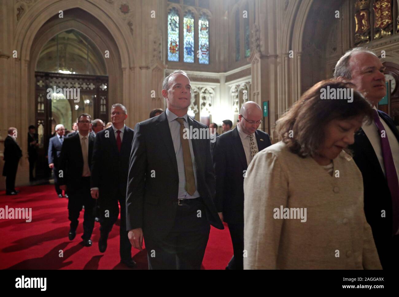 Foreign Secretary Dominic Raab During The State Opening Of Parliament By Queen Elizabeth Ii In The House Of Lords At The Palace Of Westminster In London Stock Photo Alamy