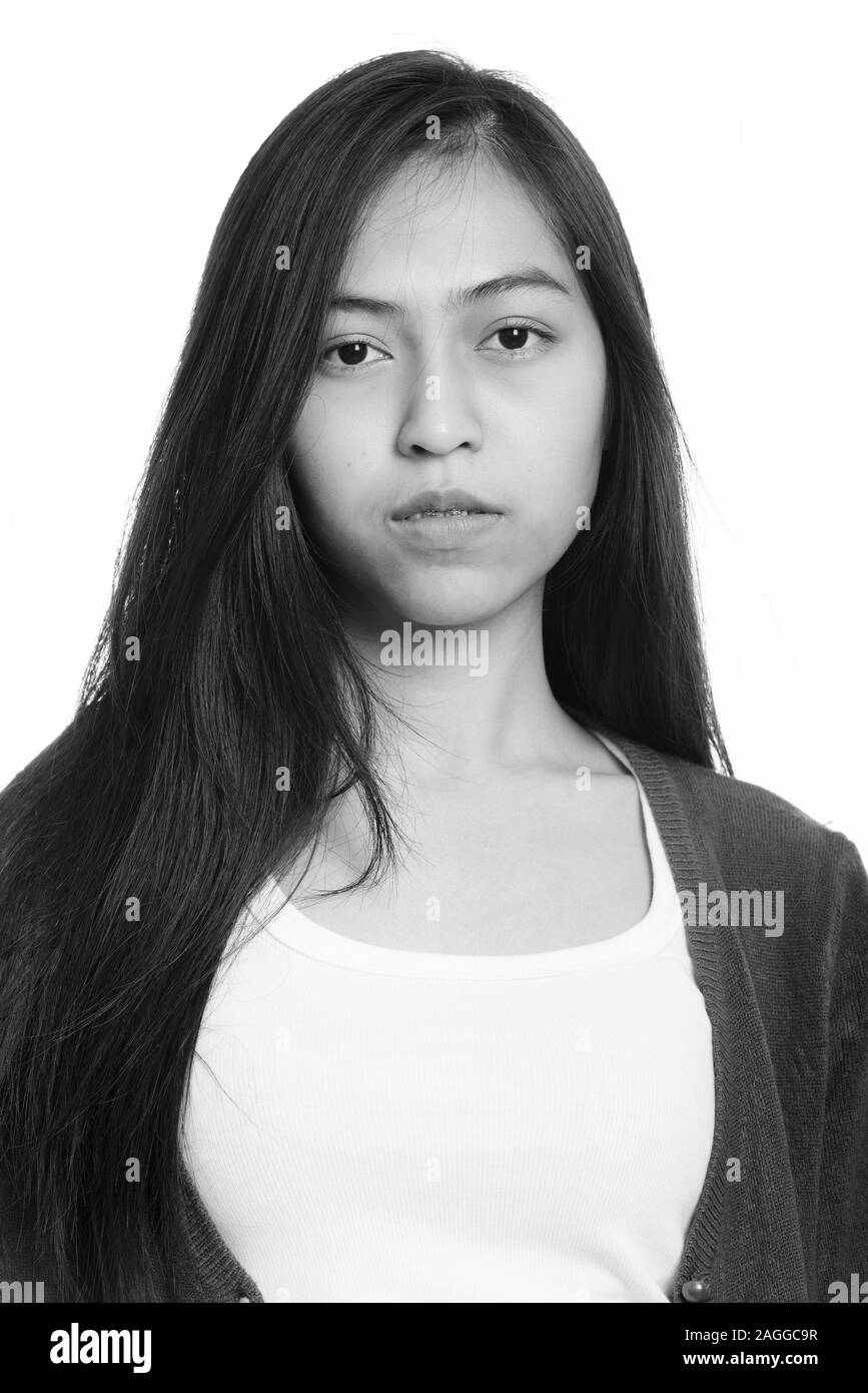 Close up of young Asian teenage girl Stock Photo