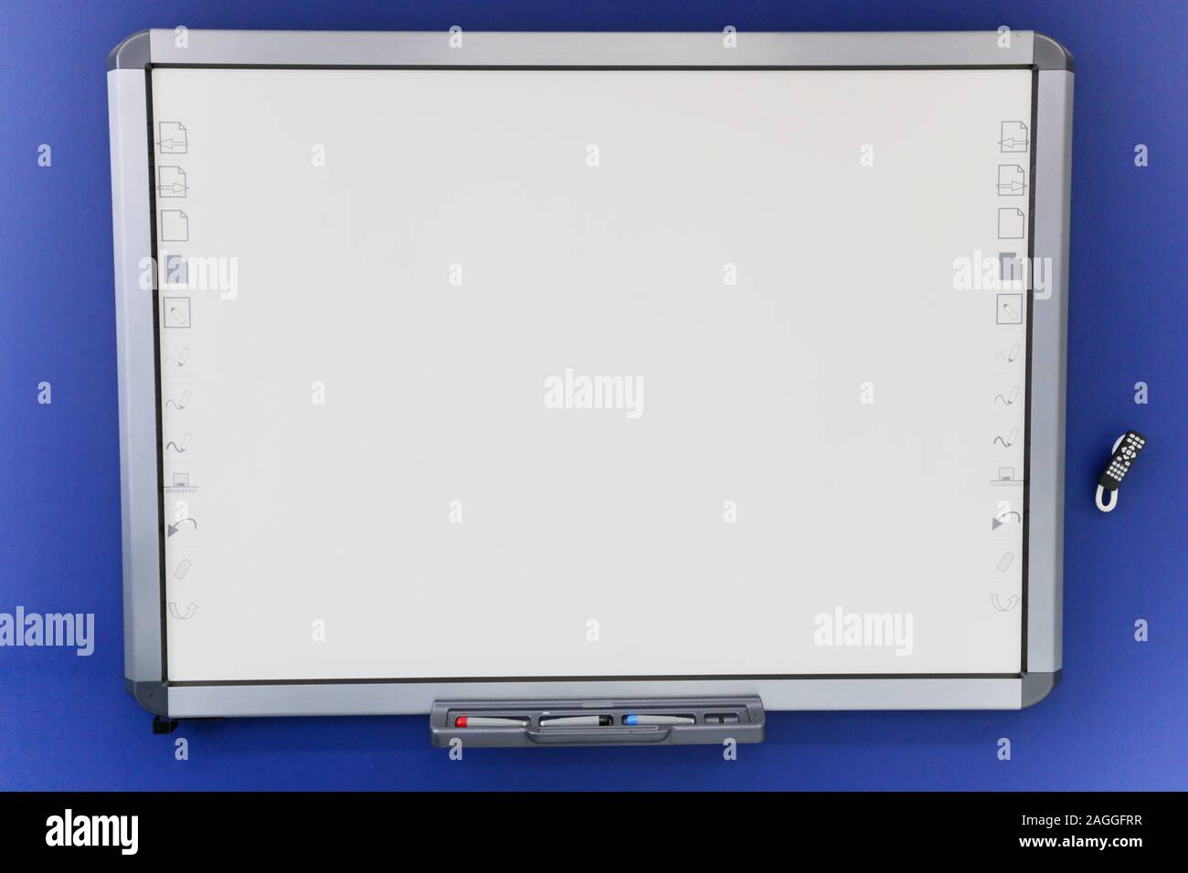 Smart board in the classroom. Interactive board. Stock Photo