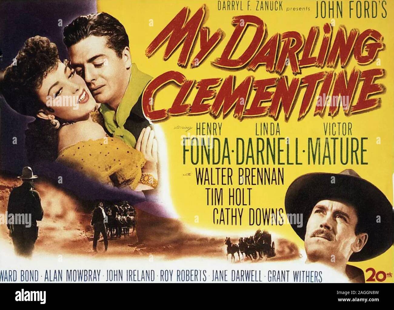 MY DARLING CLEMENTINE 1946 20th Century Fox film with Henry Fonda and Linda Darnell Stock Photo