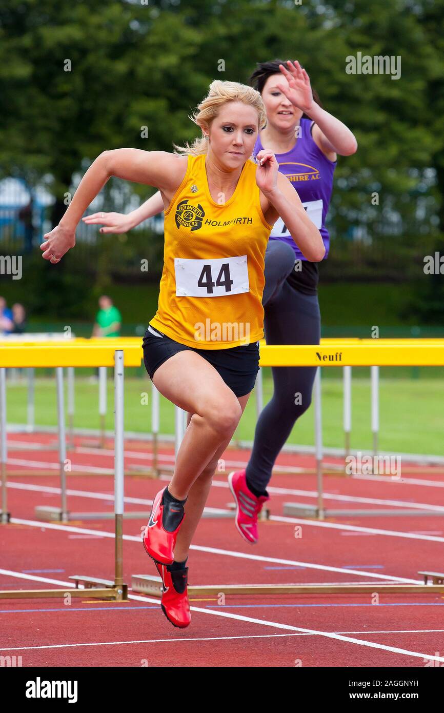 Womens Hurdles, Track & Field Athletics Stock Photo Alamy